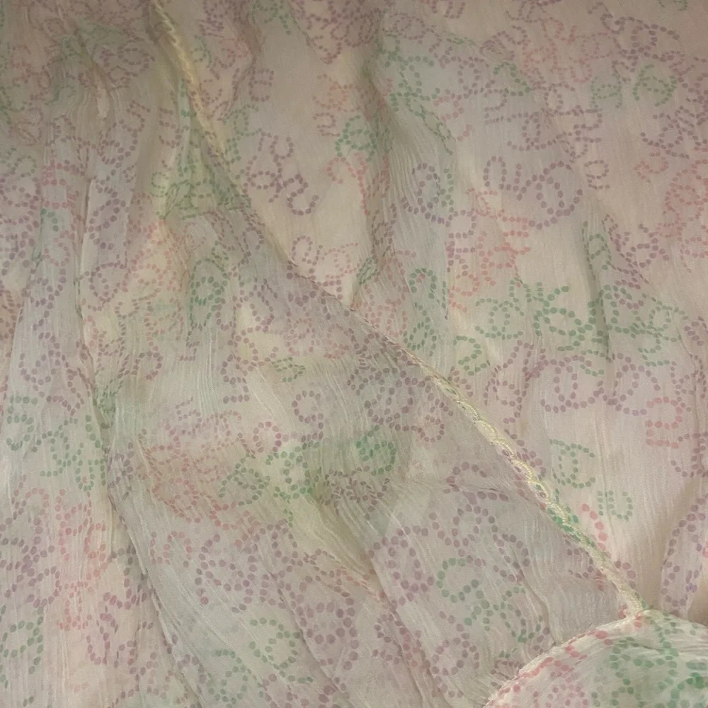 NWT Chanel Sheer Tie-Front Top - Yellow